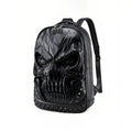 Dark Aesthetic Skull Relief Bag - Waterproof Goth Punk Laptop Backpack