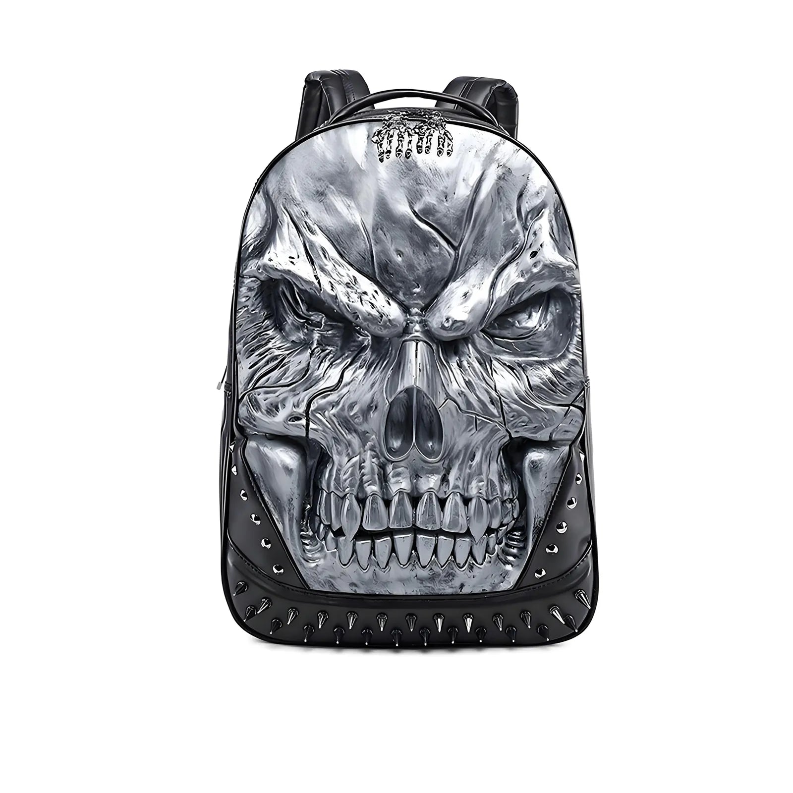 Dark Aesthetic Skull Relief Bag - Waterproof Goth Punk Laptop Backpack