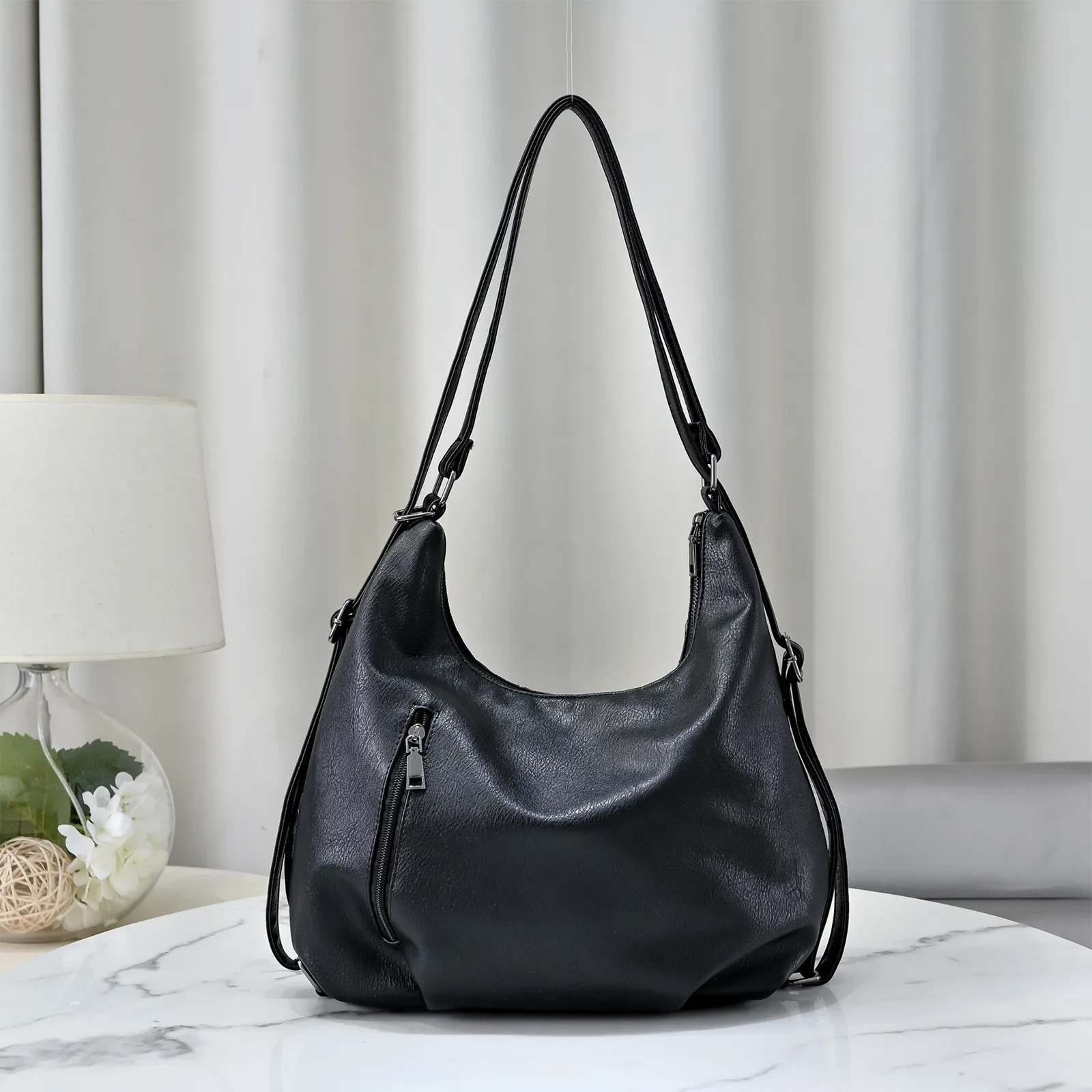 Punk Rock Rhinestone Skull Crossbody Bag Dark Aesthetic Large Capacity Handbag