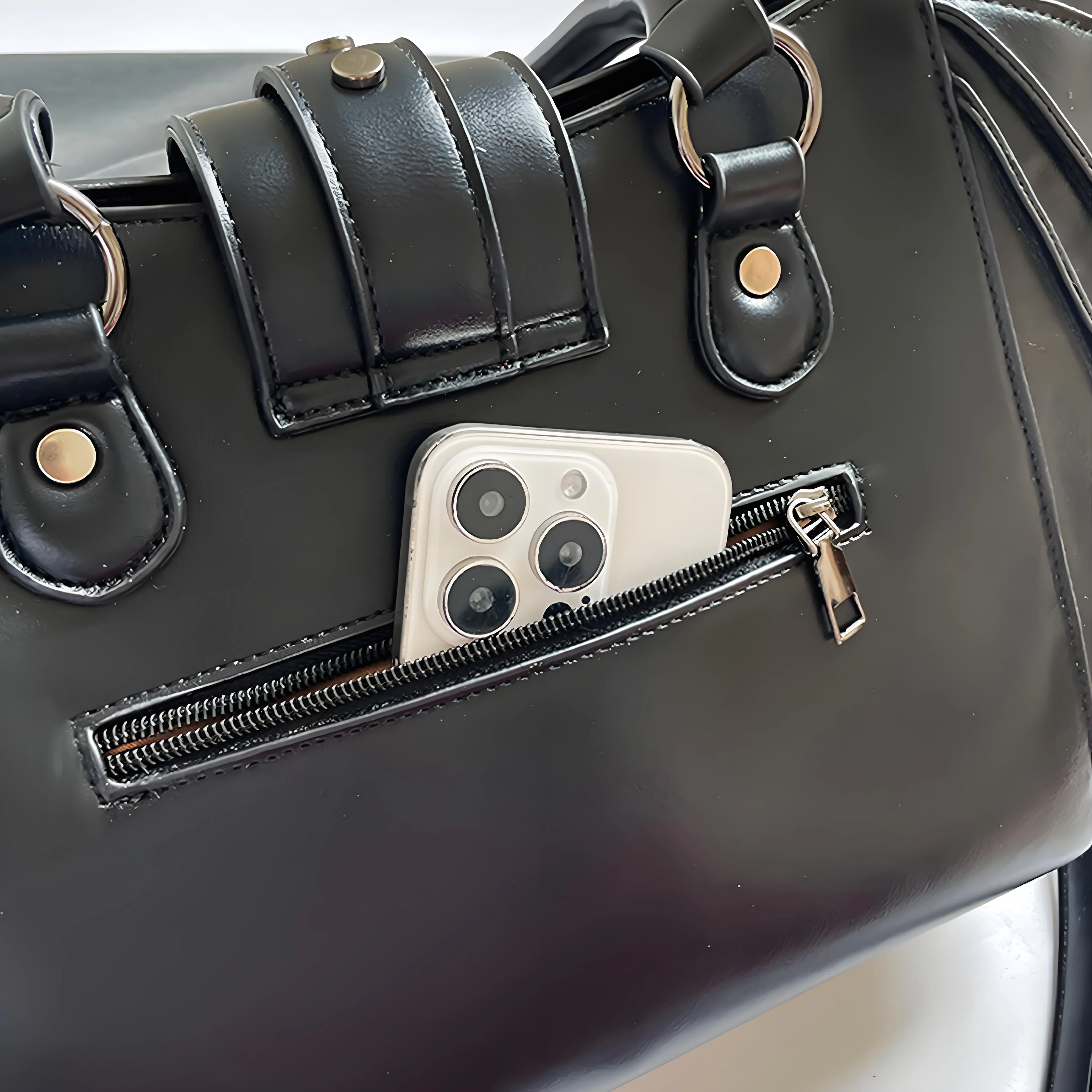 Alternative Fashion Bat Wing Satchel Detachable Strap Handbag