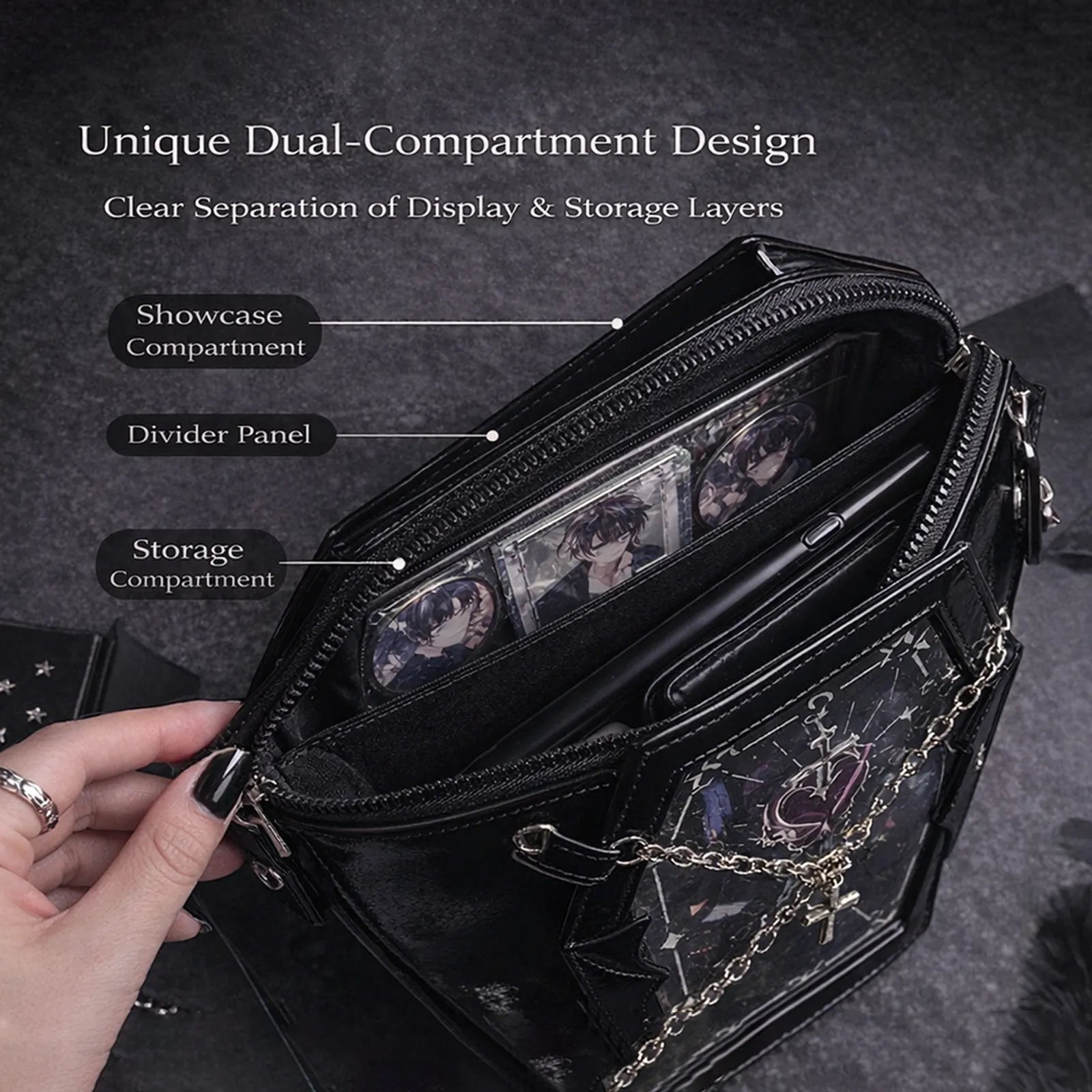Goth Coffin Display Bag