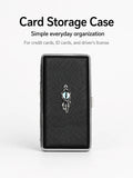 Blue Demon Eyes Pocket Case _ Black Leather & Metal Hard-Shell Organizer