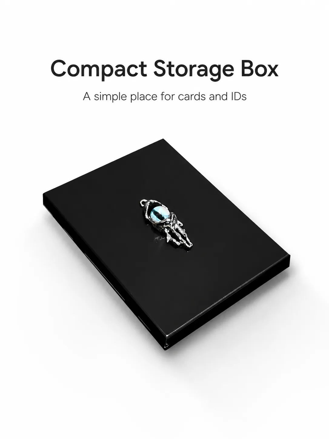 Blue Demon Eyes Pocket Case _ Black Metal Hard-Shell Organizer
