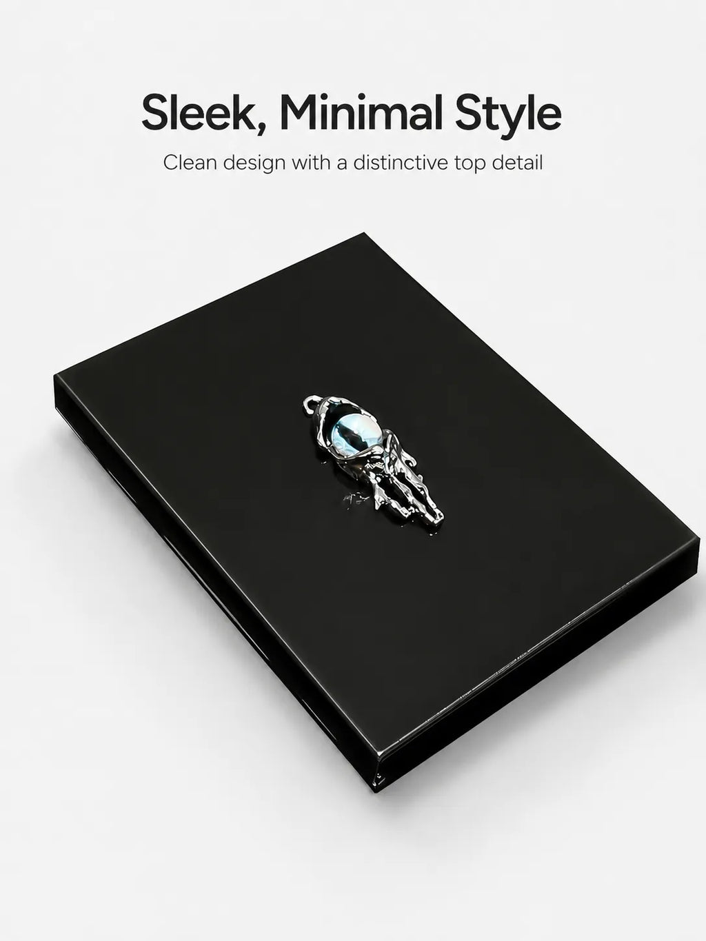 Blue Demon Eyes Pocket Case _ Black Metal Hard-Shell Organizer