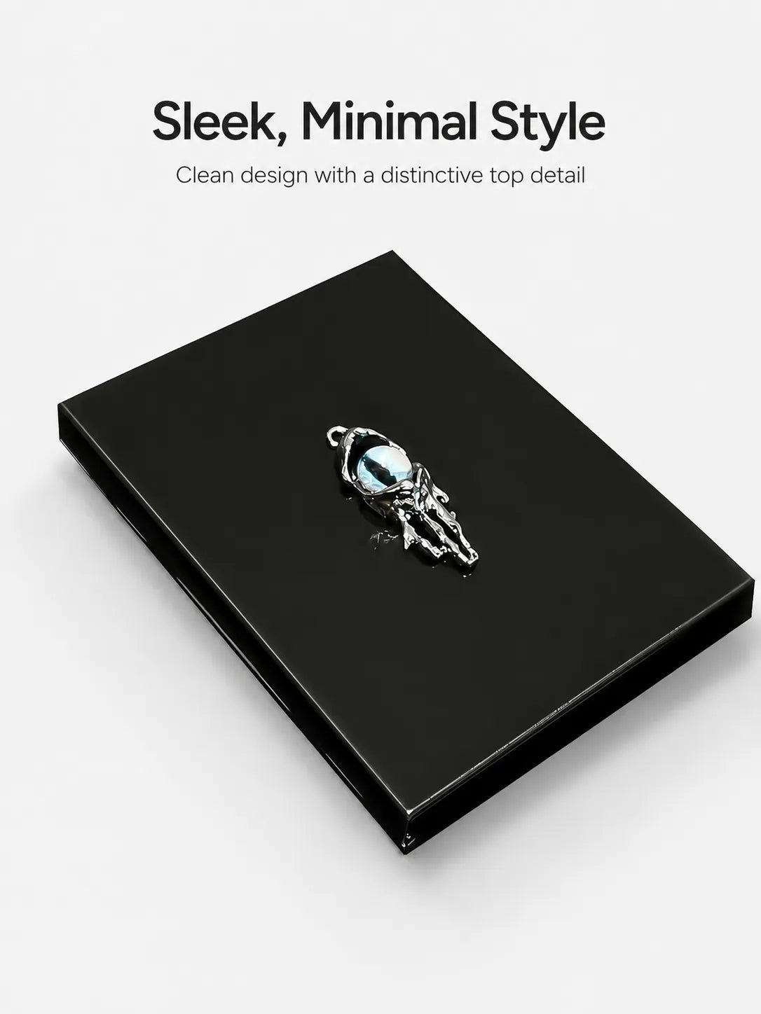 Blue Demon Eyes Pocket Case _ Black Metal Hard-Shell Organizer
