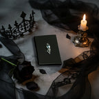 Blue Demon Eyes Pocket Case _ Black Metal Hard-Shell Organizer—accessory with blue Demon Eyes Pocket Black.