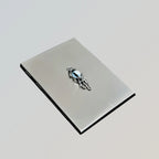 Blue Demon Eyes Pocket Case _ Silver Metal Hard-Shell Organizer—accessory showcasing blue Demon Eyes Pocket Silver.