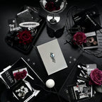 Blue Demon Eyes Pocket Case _ Silver Metal Hard-Shell Organizer—accessory showcasing blue Demon Eyes Pocket Silver.