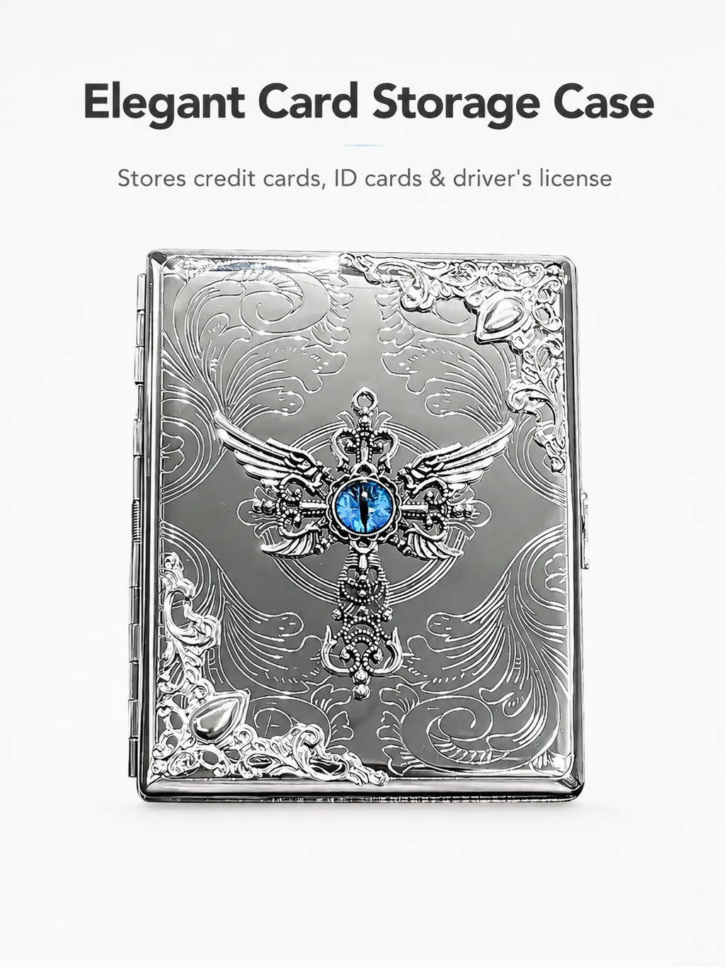 Seraphim Reliquary Energy Pocket Case – Silver Metal Hard-Shell Organizer