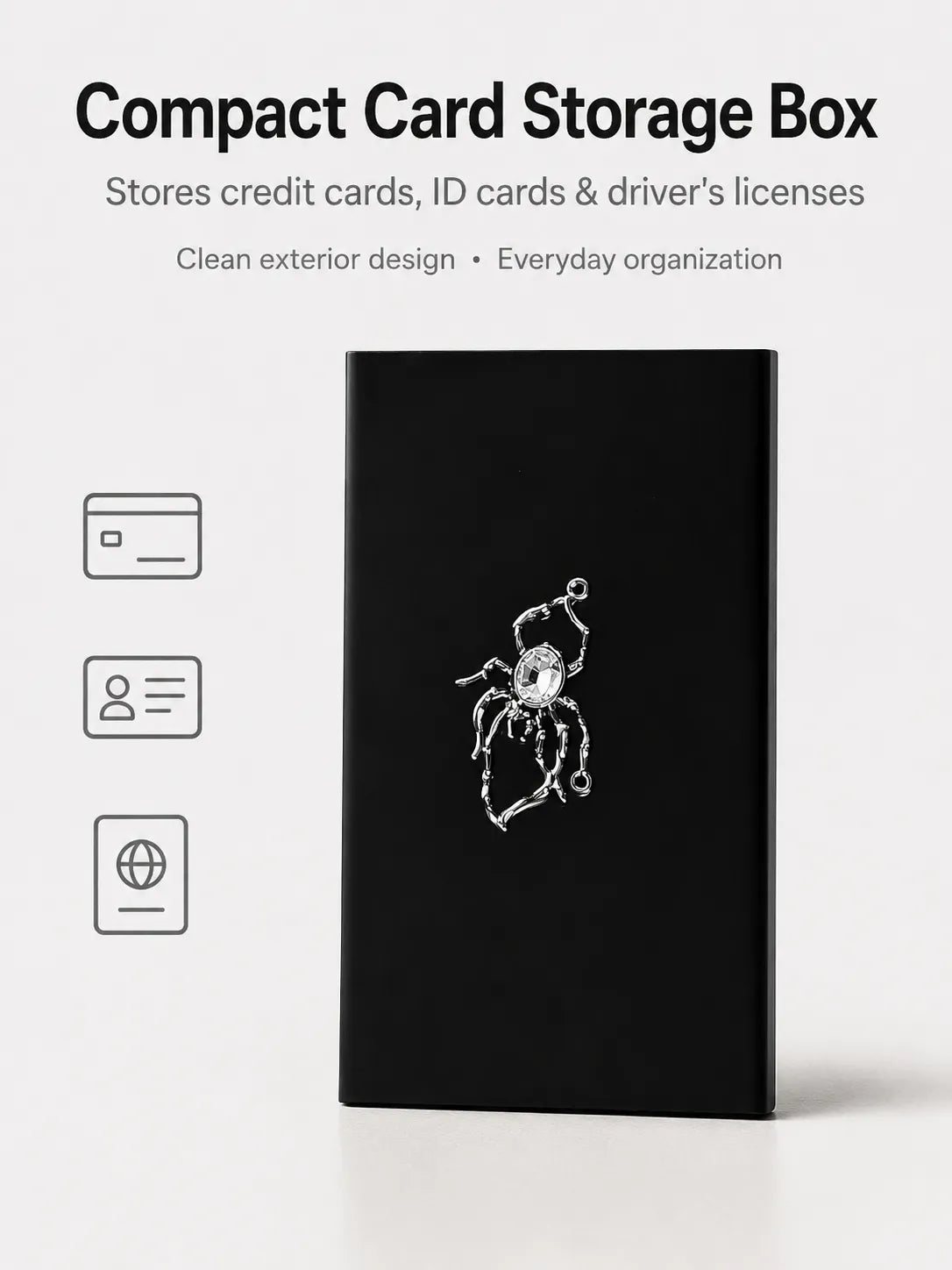 Frost Weaver Energy Tall Pocket Case – Black Metal Hard-Shell Organizer