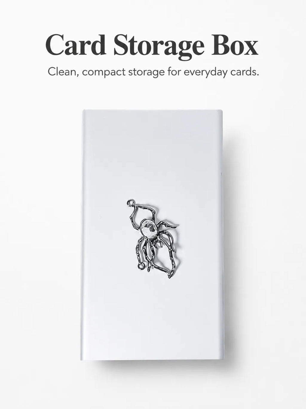 Shadow Weaver Energy Card Holder – Silver Metal Hard-Shell Organizer