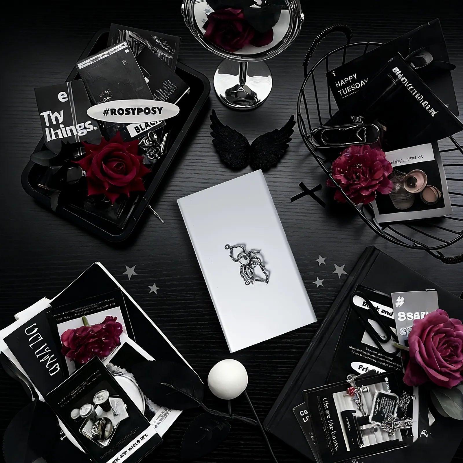 The Shadow Weaver's Tall Keeper _ Silver Metal Hard-Shell Organizer—accessory with shadow Weaver s Tall Keeper.