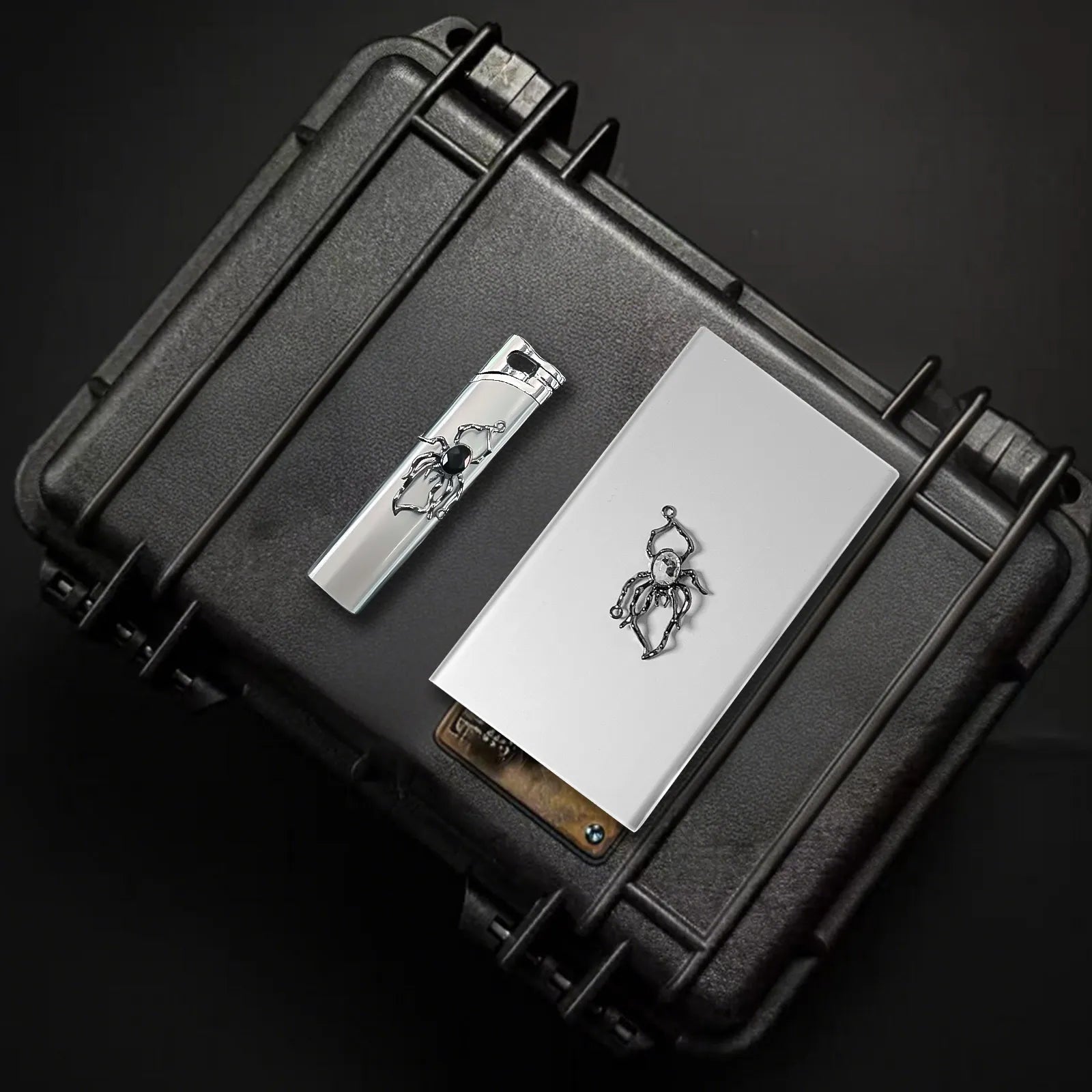 The Shadow Weaver's Tall Keeper _ Silver Metal Hard-Shell Organizer—accessory with shadow Weaver s Tall Keeper.