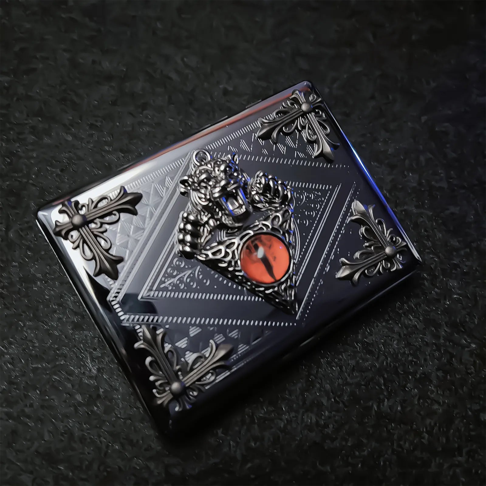 The Blood Beast Vault Case _ Silver Metal Hard-Shell Organizer—accessory with blood Beast Vault Silver Metal.