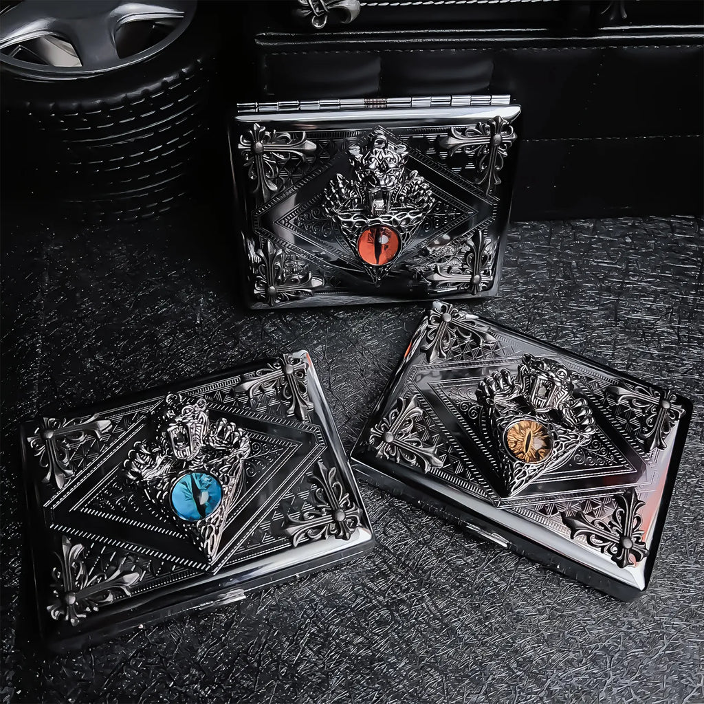 The Amber Sovereign Vault Case _ Silver Metal Hard-Shell Organizer—accessory with amber Sovereign Vault Silver Metal