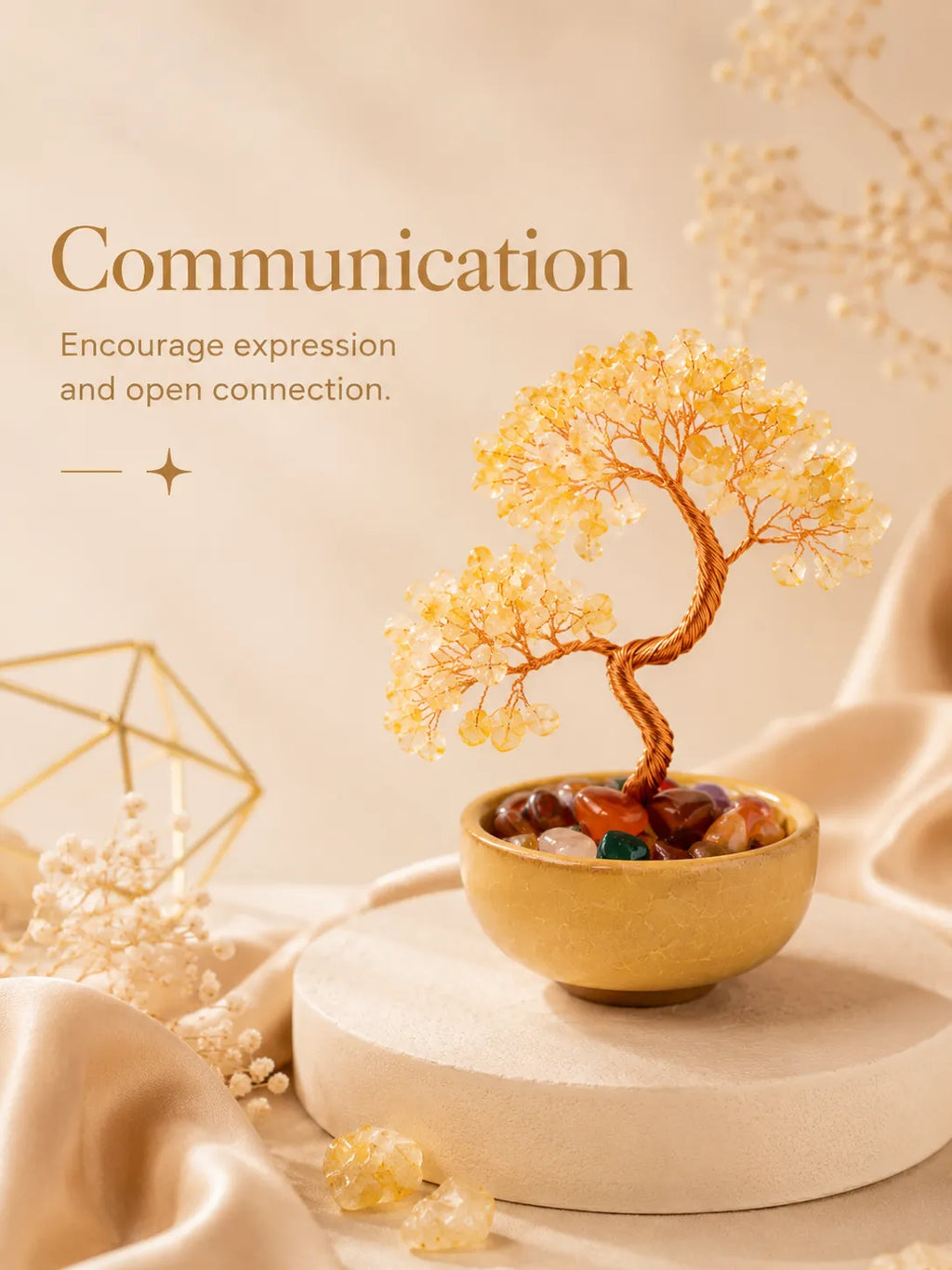 Energy Crystal Tree - Citrine, Wealth, Career, Self-confidence, Mobility