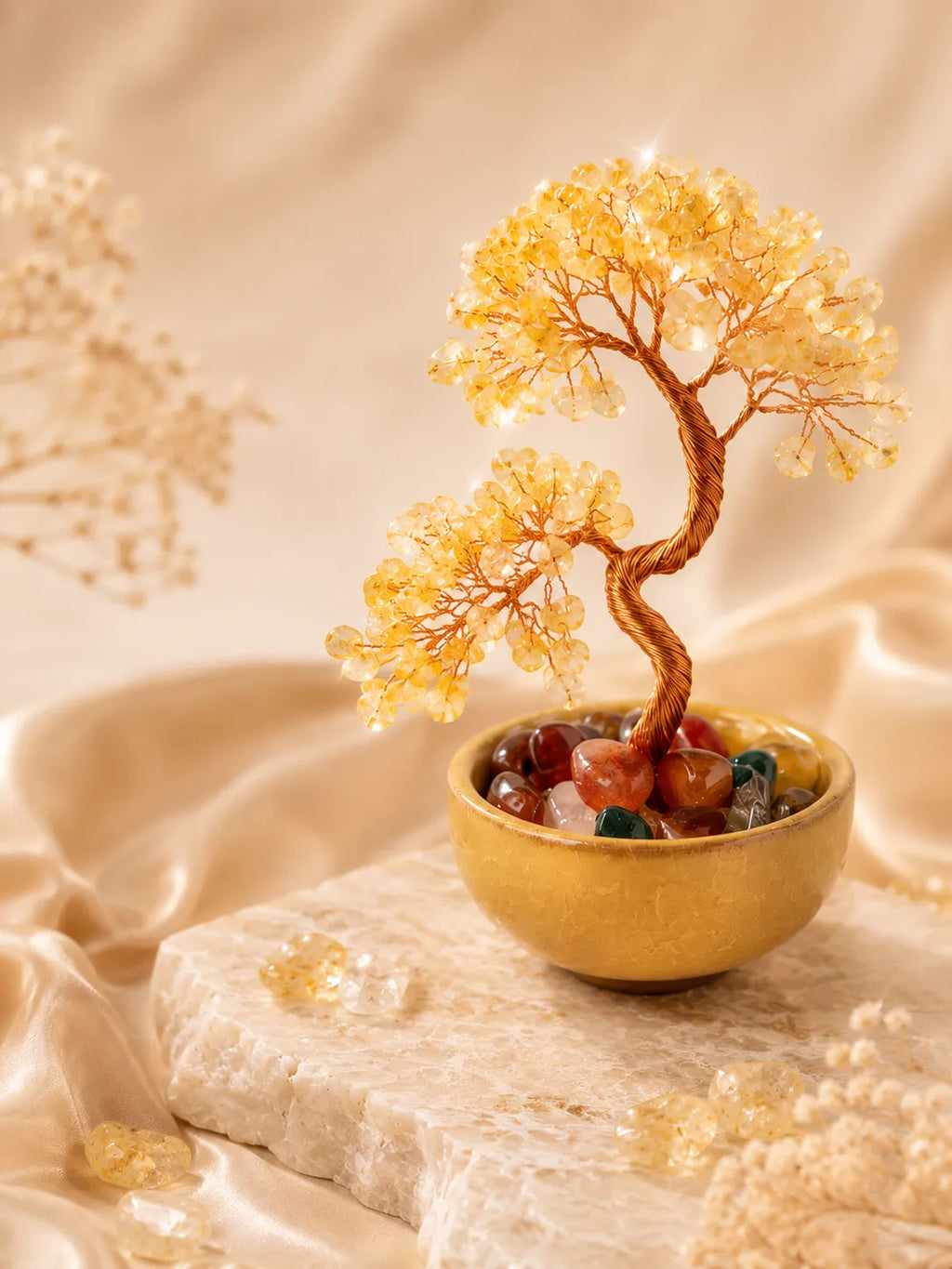 Energy Crystal Tree - Citrine, Wealth, Career, Self-confidence, Mobility