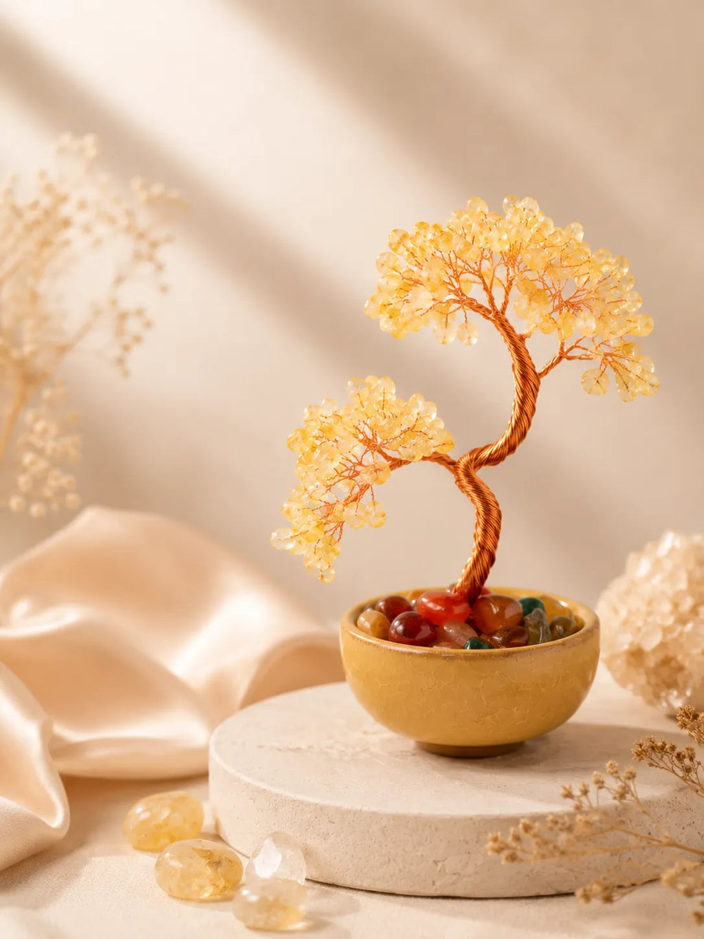 Energy Crystal Tree - Citrine, Wealth, Career, Self-confidence, Mobility