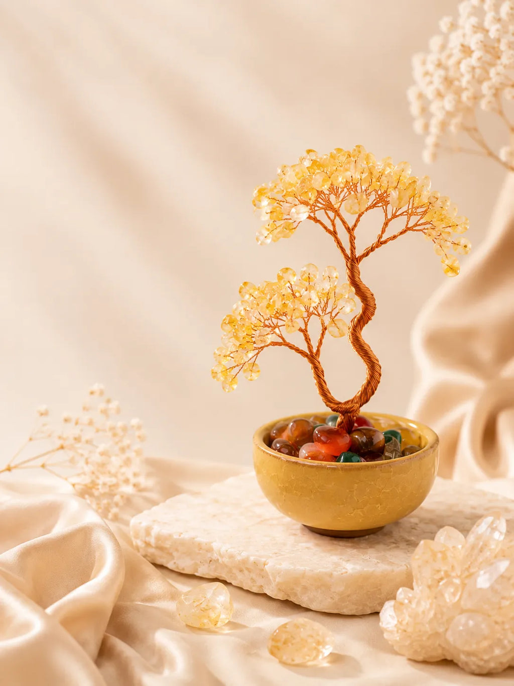 Energy Crystal Tree - Citrine, Wealth, Career, Self-confidence, Mobility