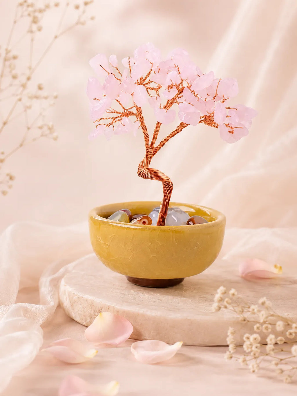 Energy Crystal Tree - Pink Quartz, Love, Popularity, Tenderness, Self-acceptance