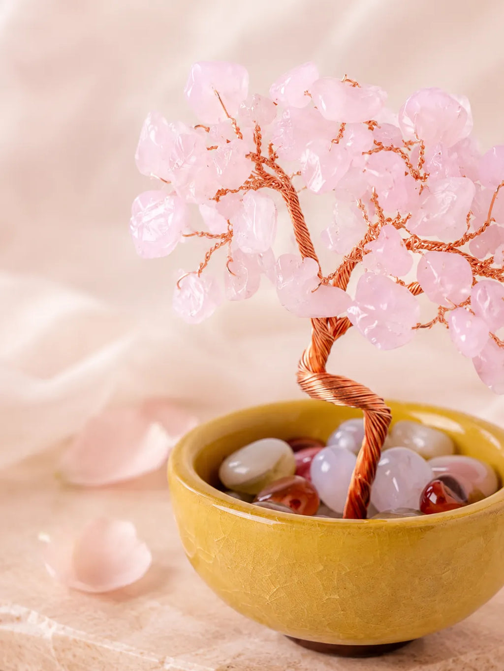 Energy Crystal Tree - Pink Quartz, Love, Popularity, Tenderness, Self-acceptance
