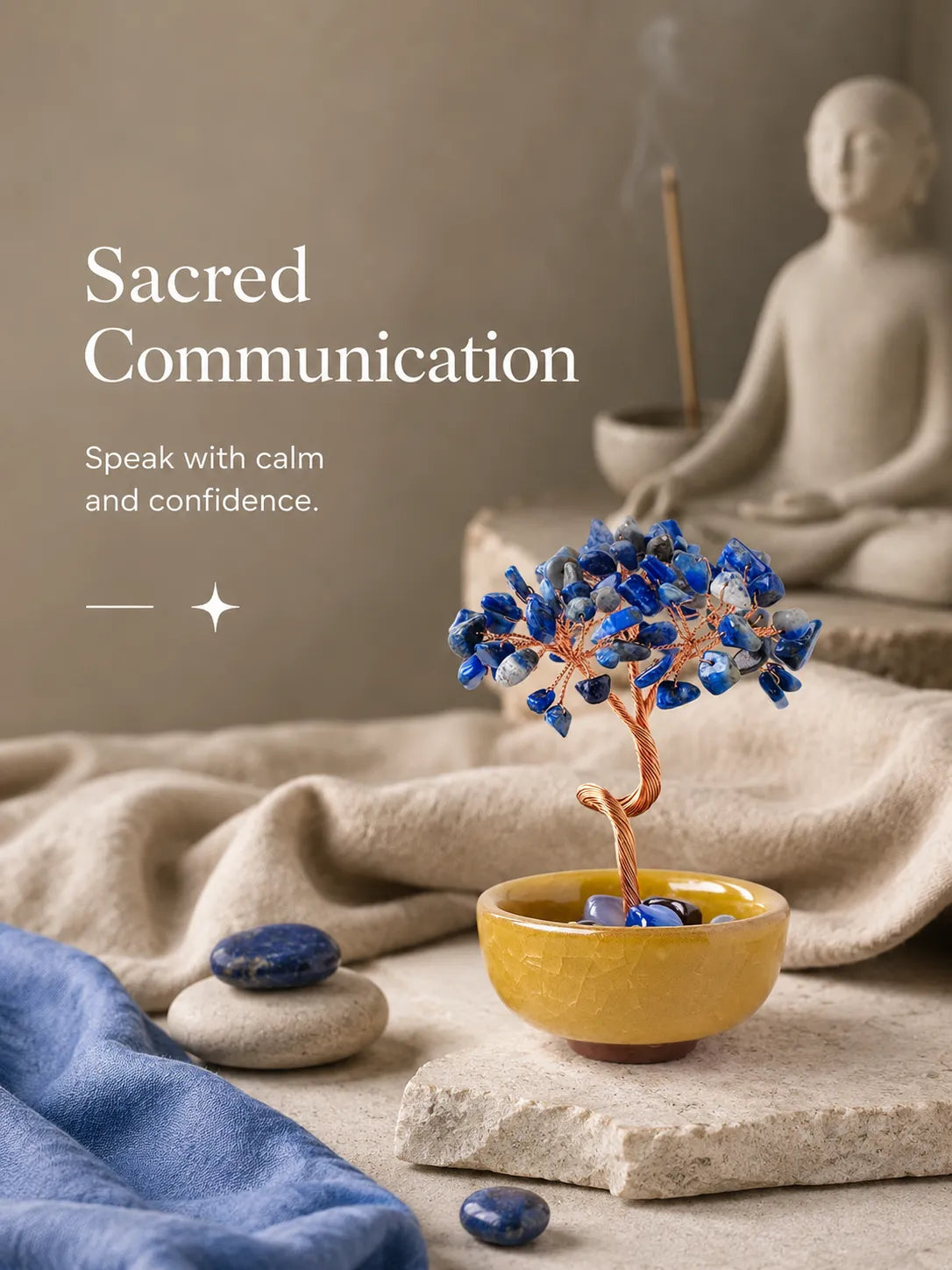 Energy Crystal Tree - Lapis Lazuli, Truth, Communication, Insight, Noble energy