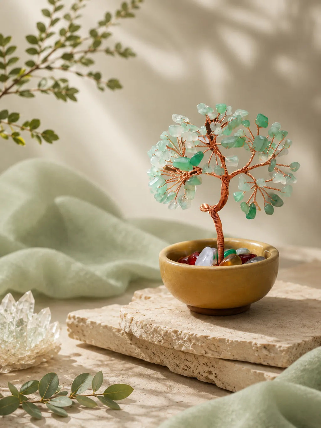 Energy Crystal Tree - Green Aventurine, Growth, Rebirth, Opportunity, Healing