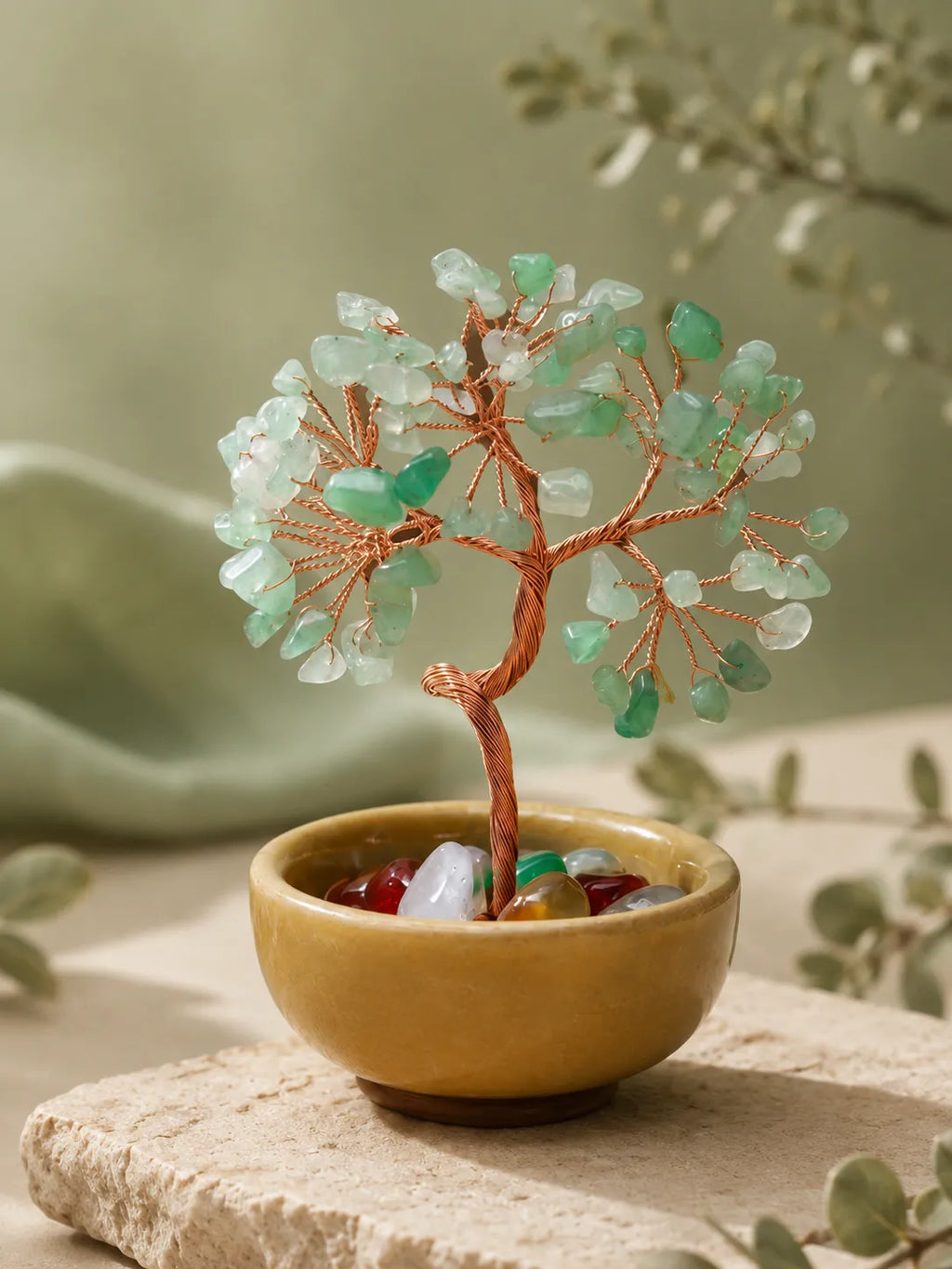 Energy Crystal Tree - Green Aventurine, Growth, Rebirth, Opportunity, Healing