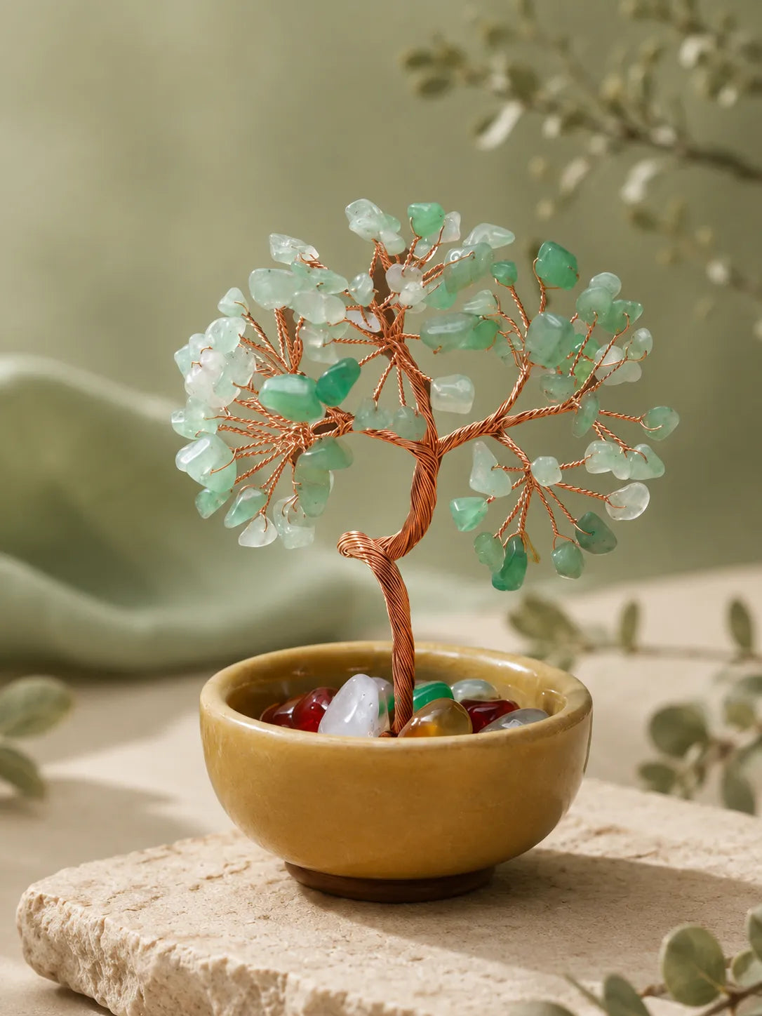 Energy Crystal Tree - Green Aventurine, Growth, Rebirth, Opportunity, Healing