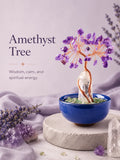 White Crystal Amplifies Energy Crystal Tree - Amethyst, Spirituality, Wisdom, Meditation, Calming the mind