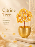 Blessing Bowl Energy Crystal Tree - Citrine, Wealth, Career, Self-confidence, Mobility