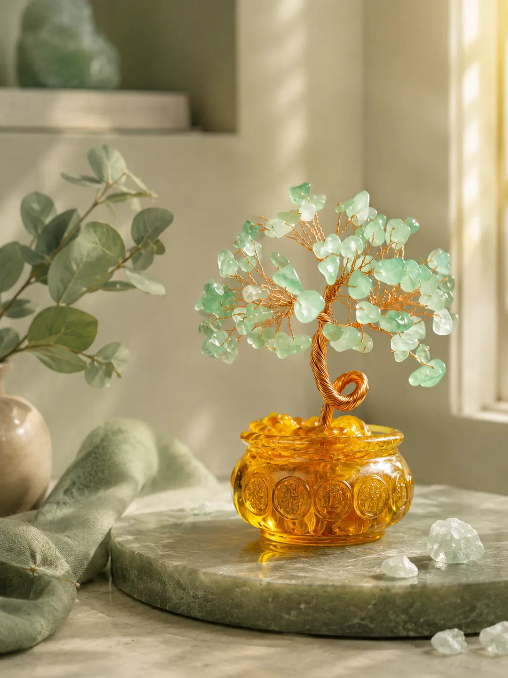Cornucopia Energy Crystal Tree - Green Aventurine, Growth, Rebirth, Opportunity, Healing