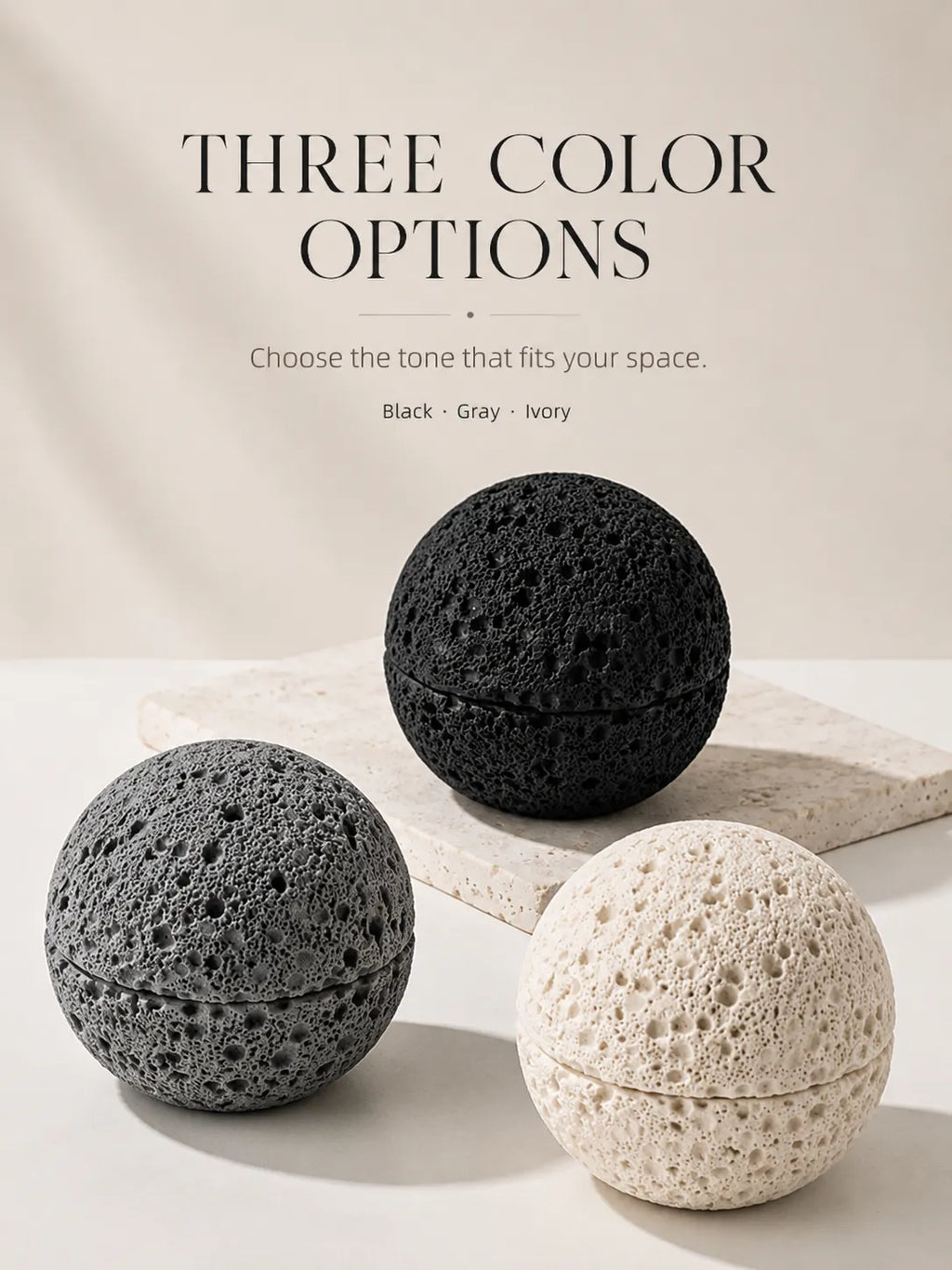 Spherical Volcanic Stone Diffuser Stone