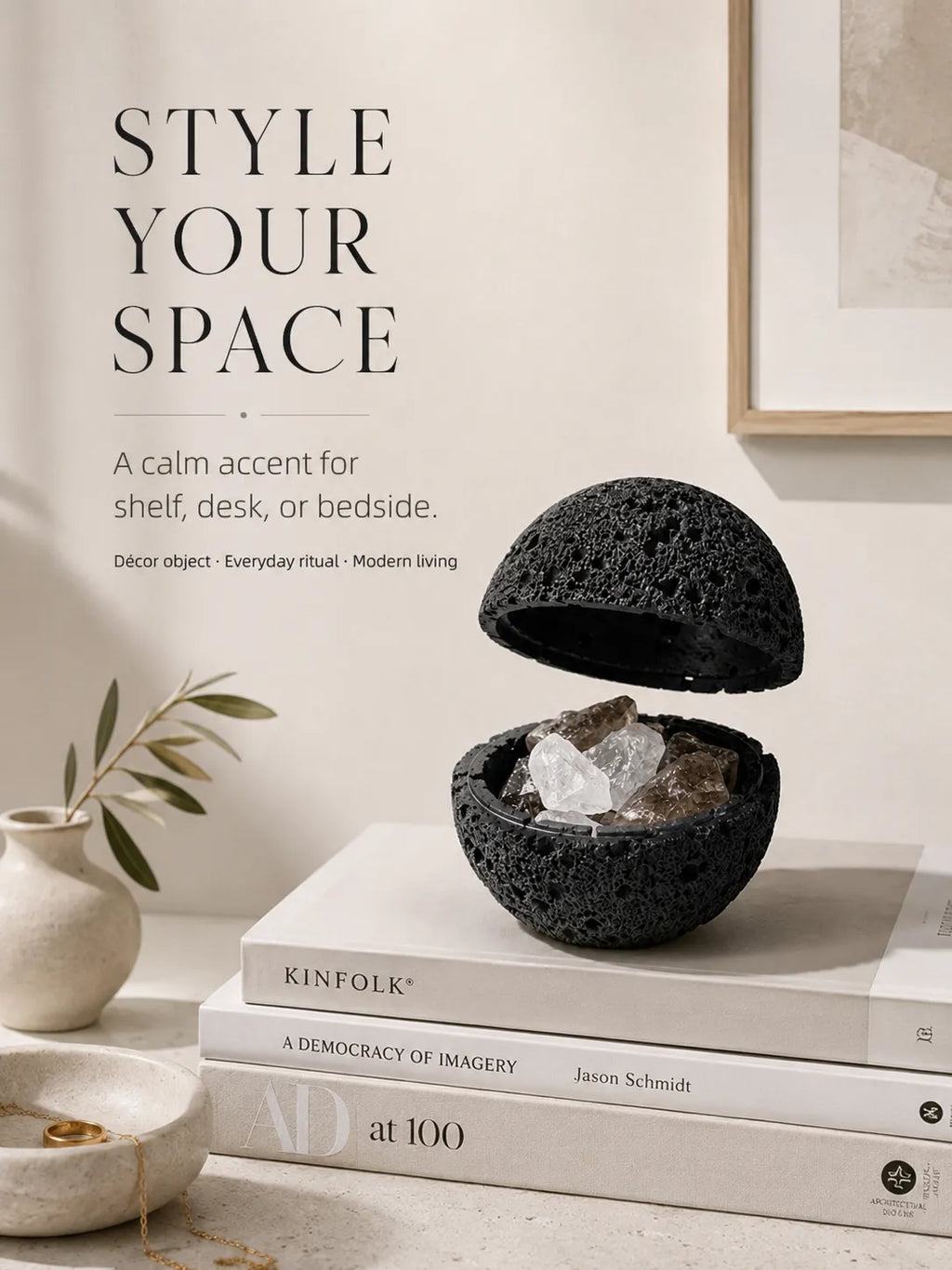 Spherical Volcanic Stone Diffuser Stone