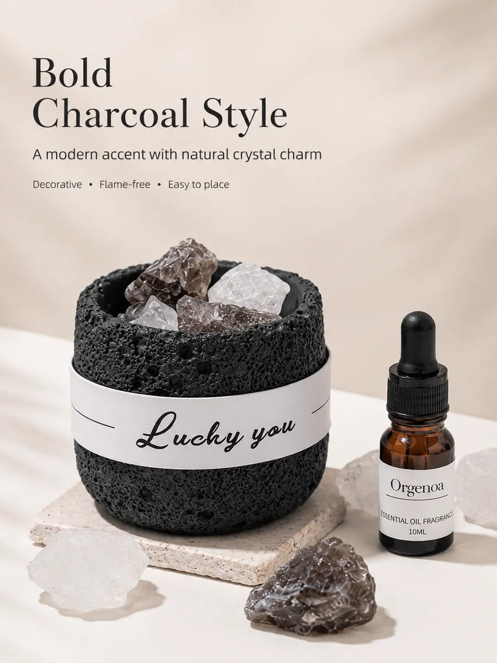 Cup-Shaped Volcanic Stone Diffuser Stone