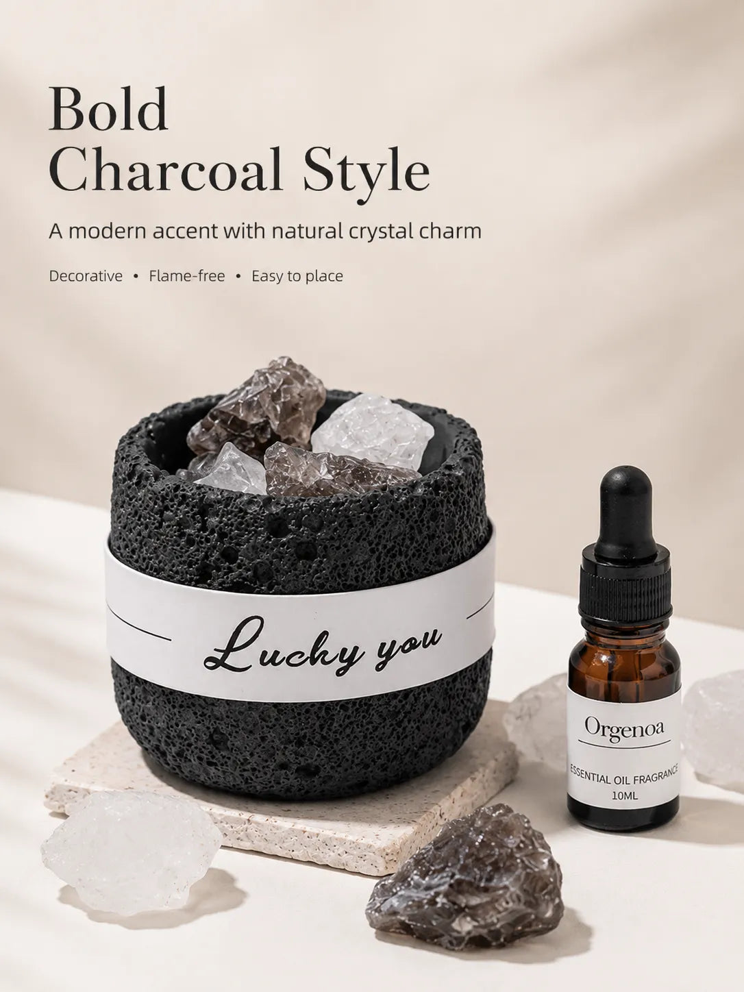 Cup-Shaped Volcanic Stone Diffuser Stone