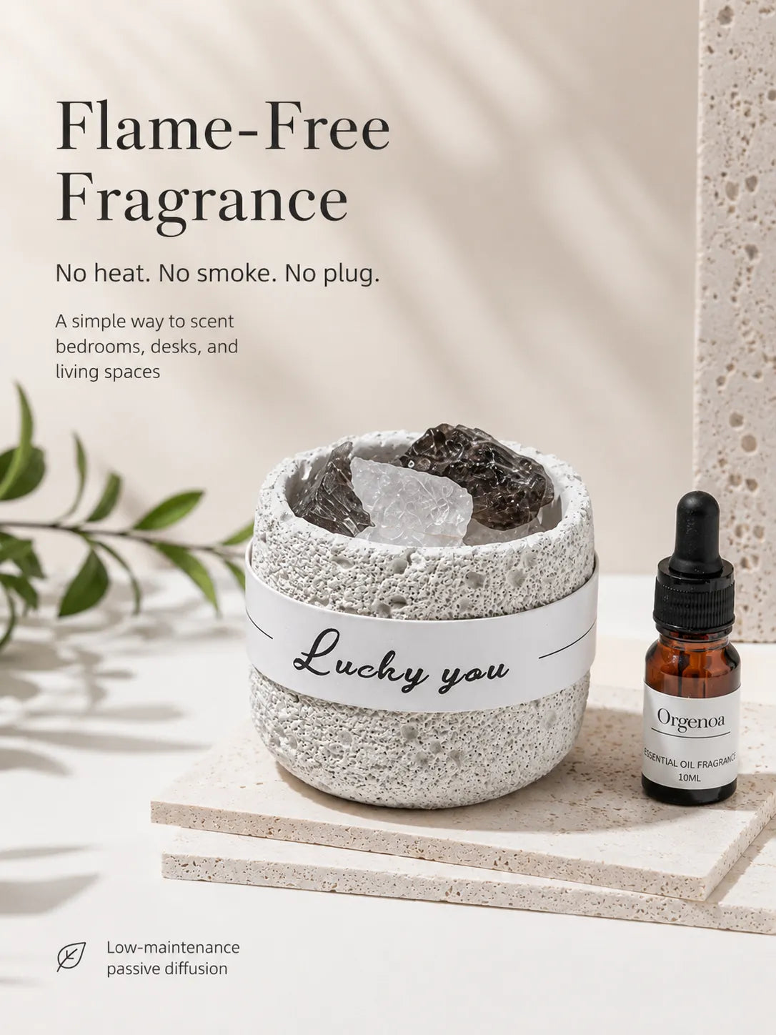 Cup-Shaped Volcanic Stone Diffuser Stone