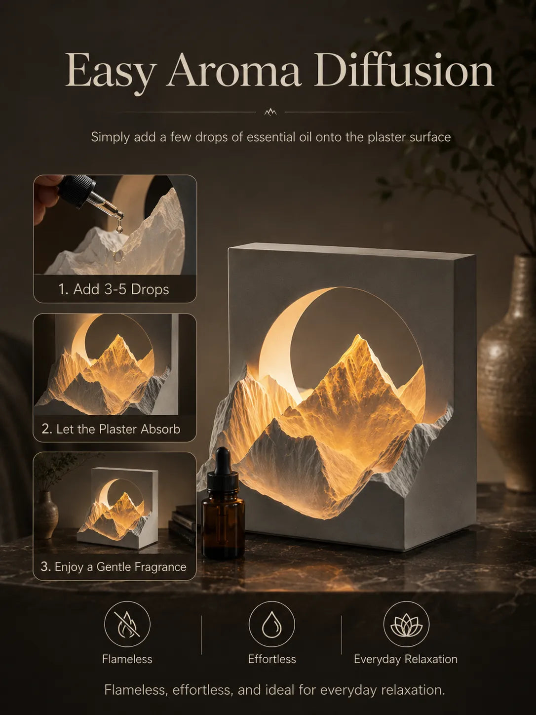 Ambient Aroma Night Light - Snow Mountain