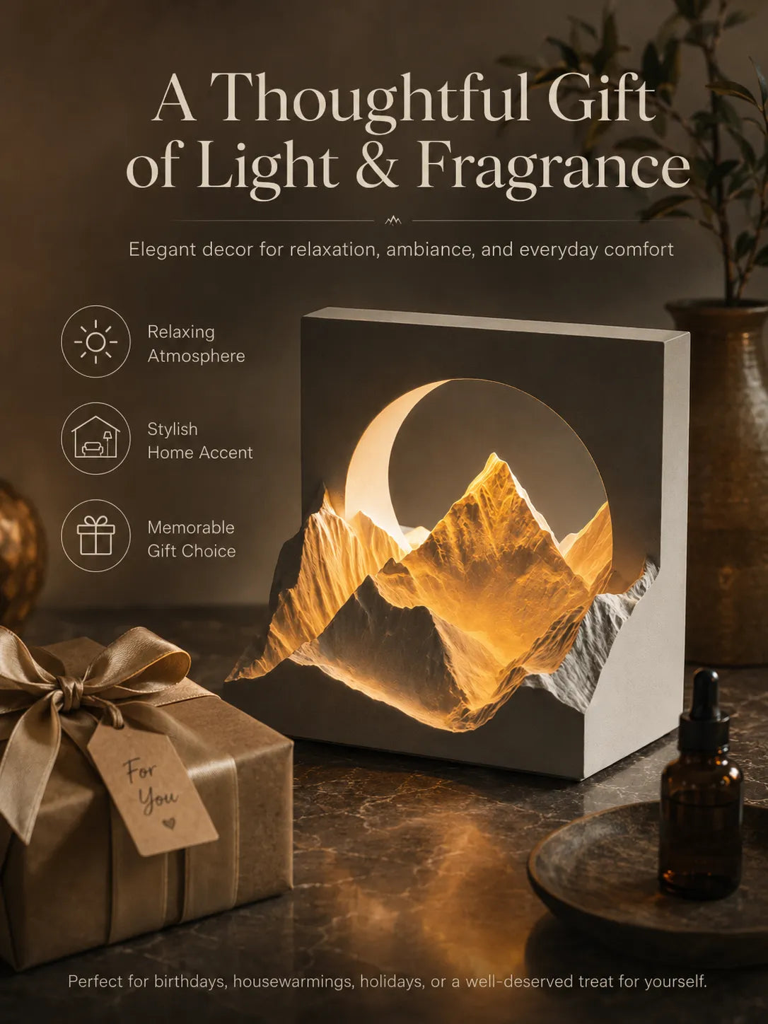 Ambient Aroma Night Light - Snow Mountain