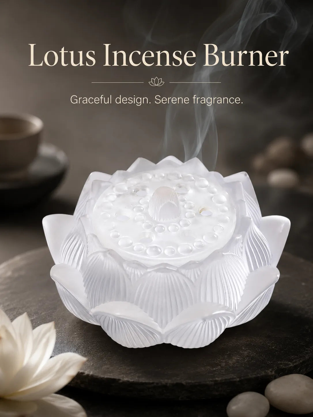 White Lotus Incense Burner