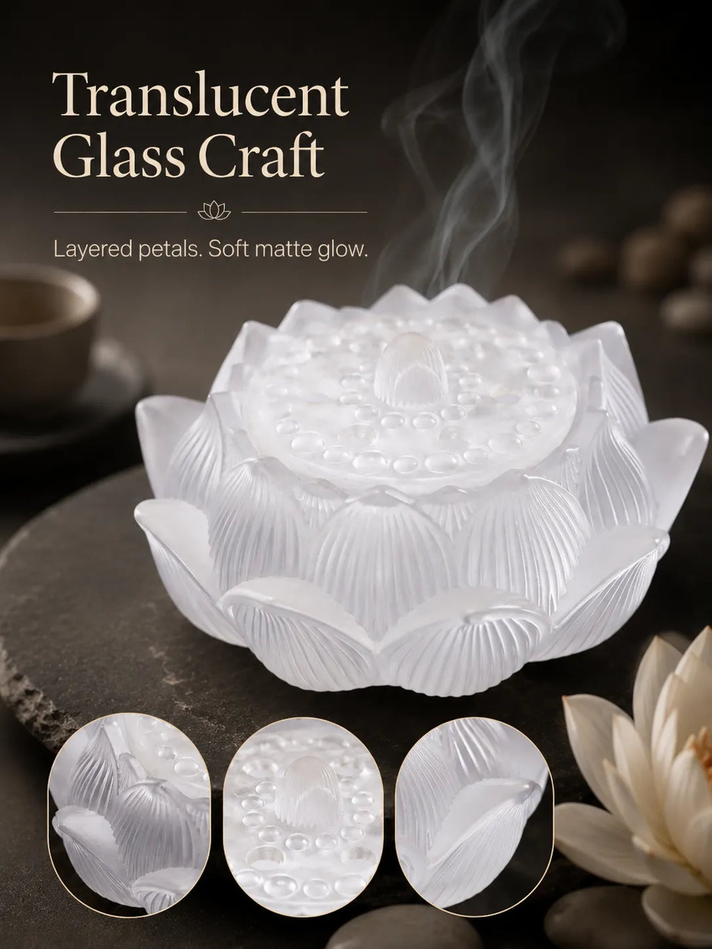 White Lotus Incense Burner