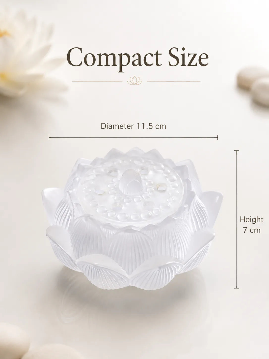 White Lotus Incense Burner