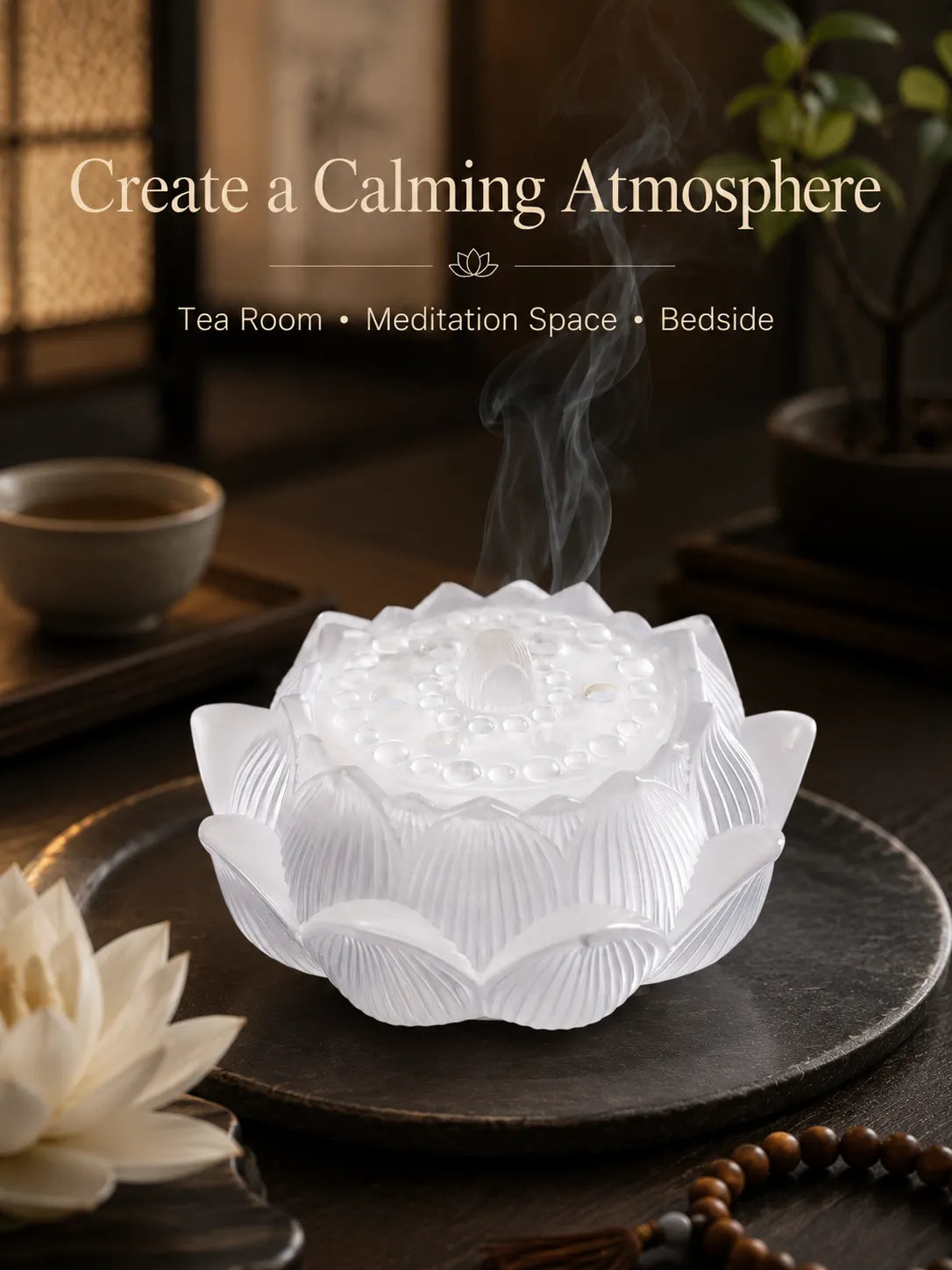 White Lotus Incense Burner