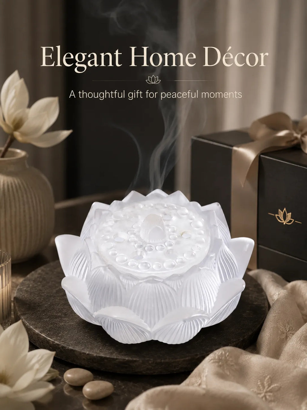 White Lotus Incense Burner