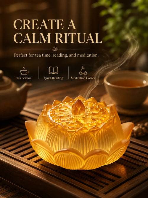 Amber Lotus Incense Burner