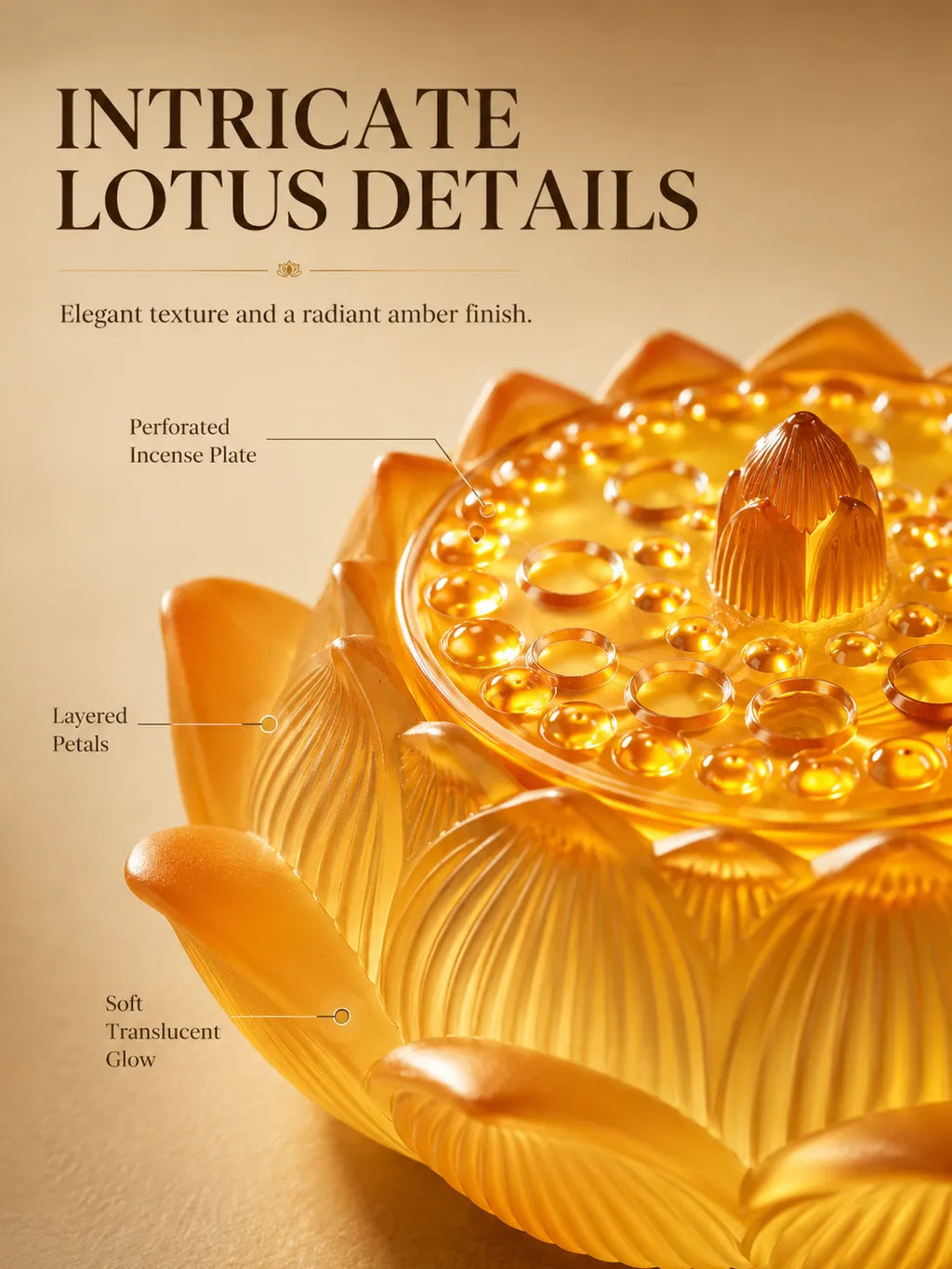 Amber Lotus Incense Burner