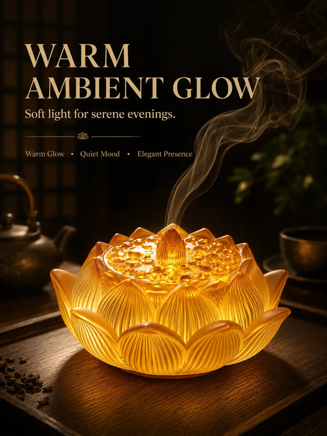 Amber Lotus Incense Burner