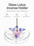 Handmade Glazed Lotus Incense Holder
