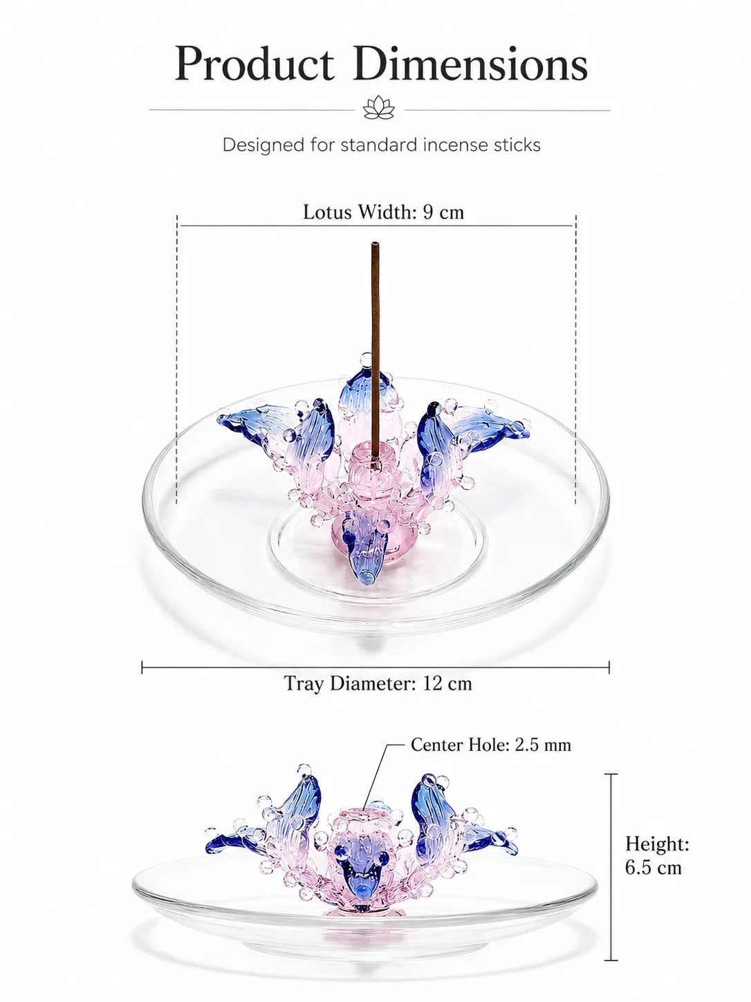 Handmade Glazed Lotus Incense Holder