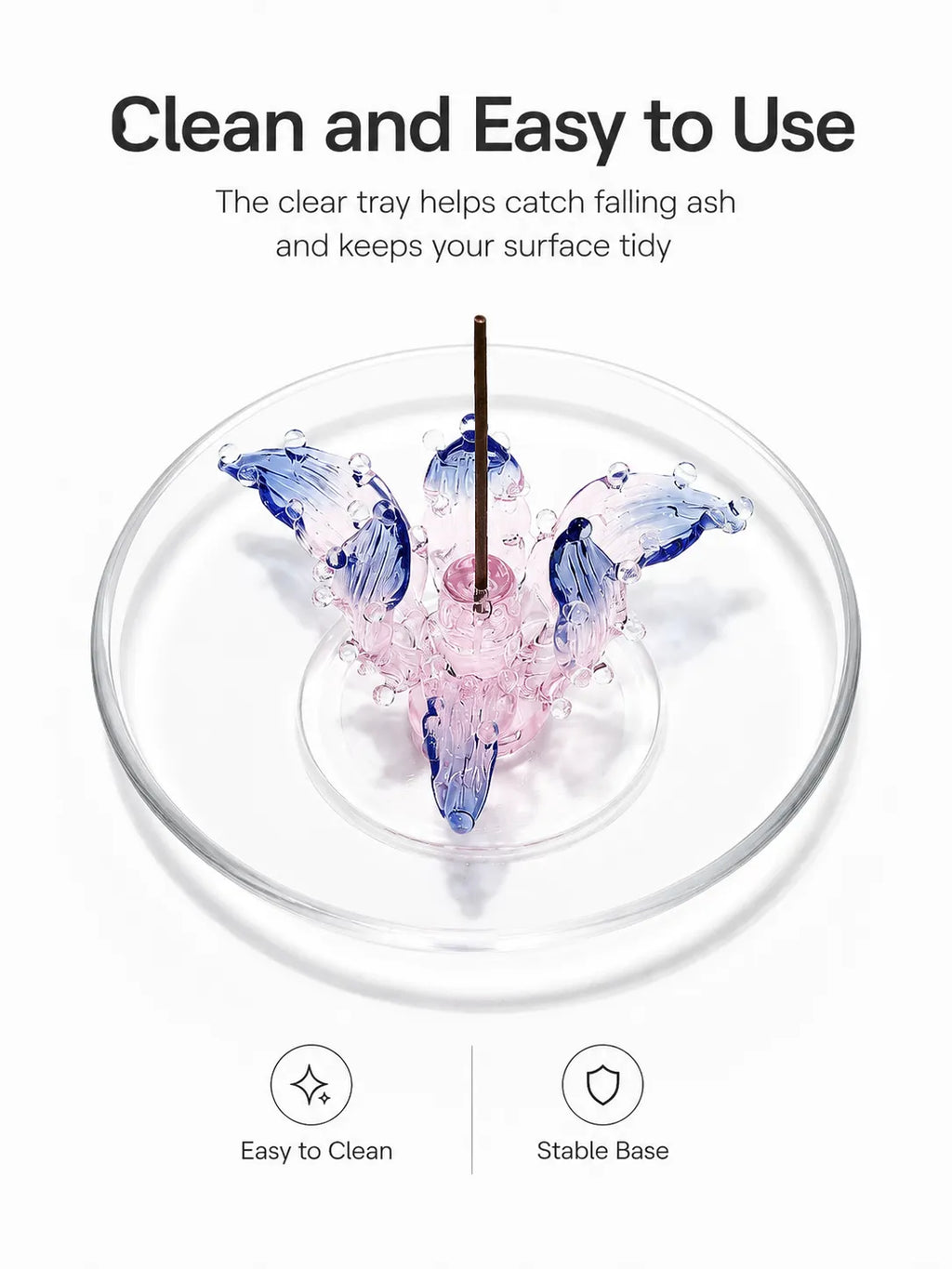 Handmade Glazed Lotus Incense Holder